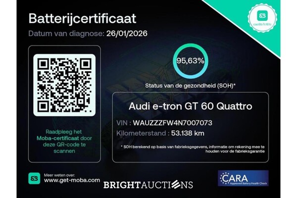 Audi e-tron GT 93 kWh 476pk 2022 (Origineel-NL), P-511-DK