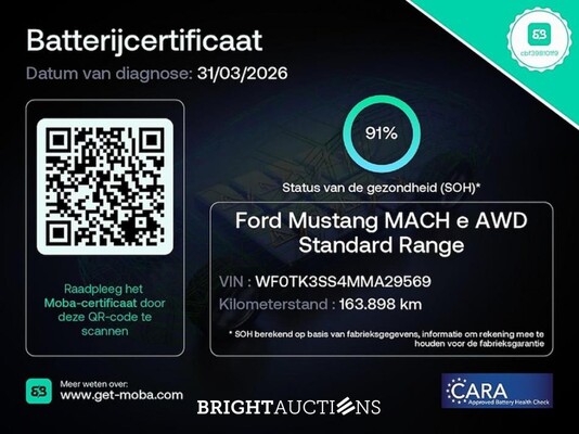 Ford Mustang Mach-E AWD 75 kWh 258pk 2021 (Origineel-NL), L-890-ZD