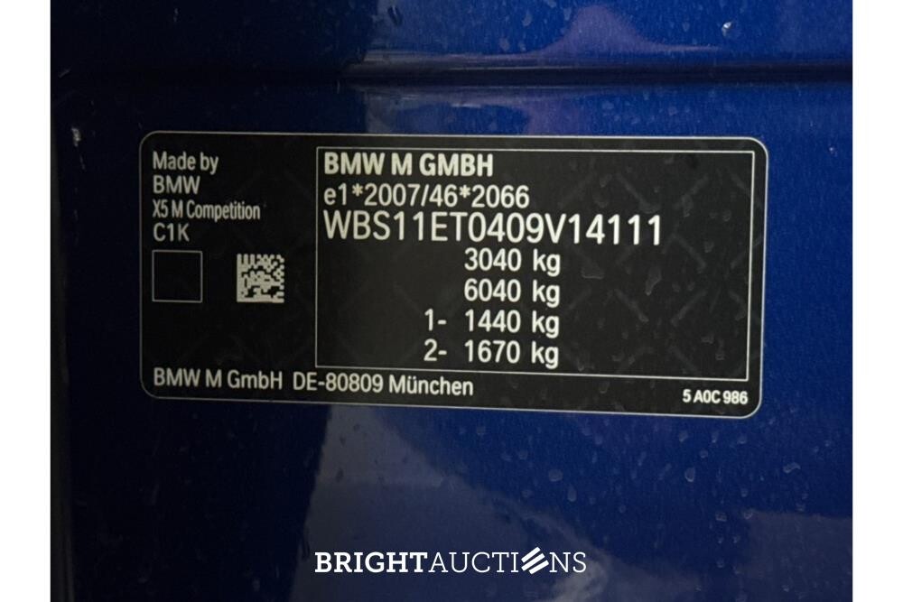 BMW X5 M Competition 625PS 2024, HPG-80-K