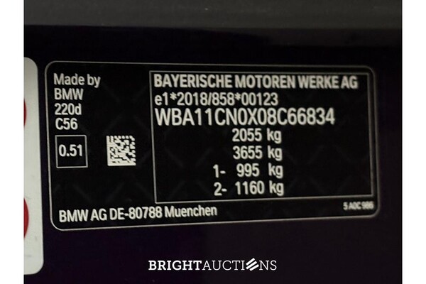 BMW 2 Serie 220 d High Executive 190pk 2022 (Origineel-NL), P-922-XS