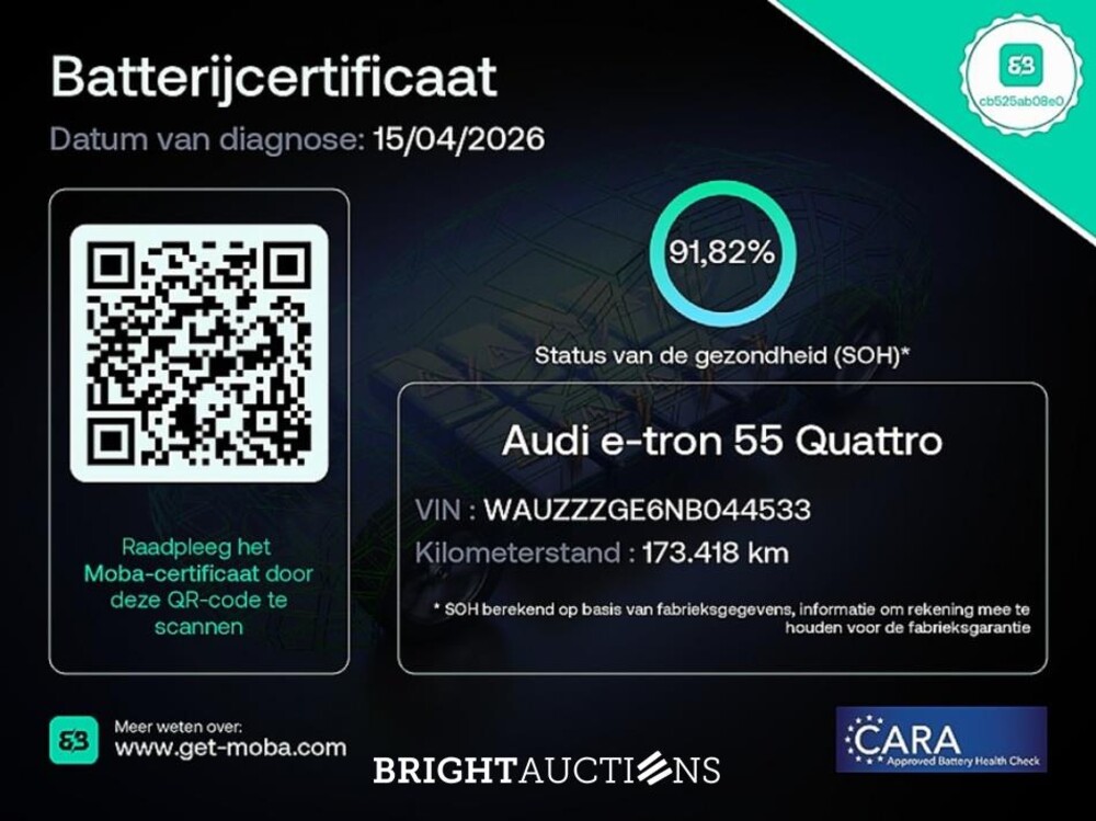Audi e-tron 55 edition Quattro 95 kWh 408pk 2022 (Origineel-NL), R-205-DL
