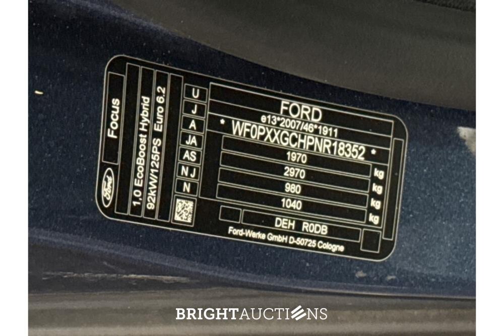 Ford FOCUS Wagon Hybrid Titanium X 1.0 EcoBoost 124pk 2022 (Origineel-NL), R-630-XF