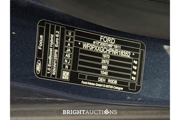 Ford FOCUS Wagon Hybrid Titanium X 1.0 EcoBoost 124pk 2022 (Origineel-NL), R-630-XF