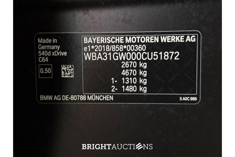BMW 540d xDrive 285pk 2025 5-Serie, JFR-21-L