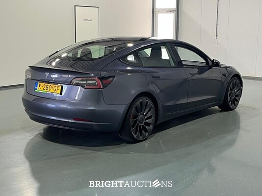 Tesla Model 3 Performance AWD 75 kWh 462pk 2020 (Origineel-NL), K-280-GF