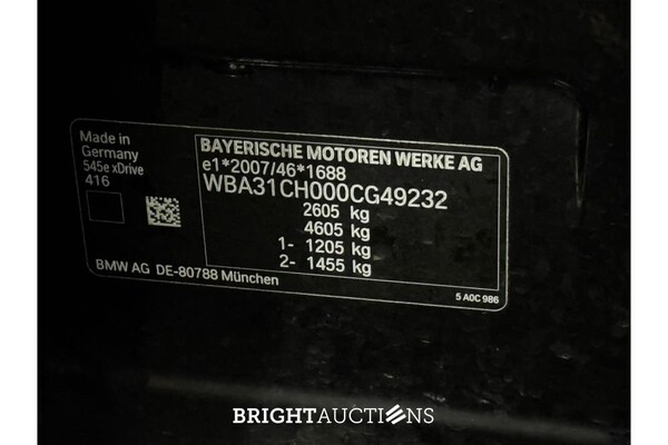 BMW 545e High Executive xDrive 394pk 2021 (Origineel-NL) 5-Serie, K-418-RL