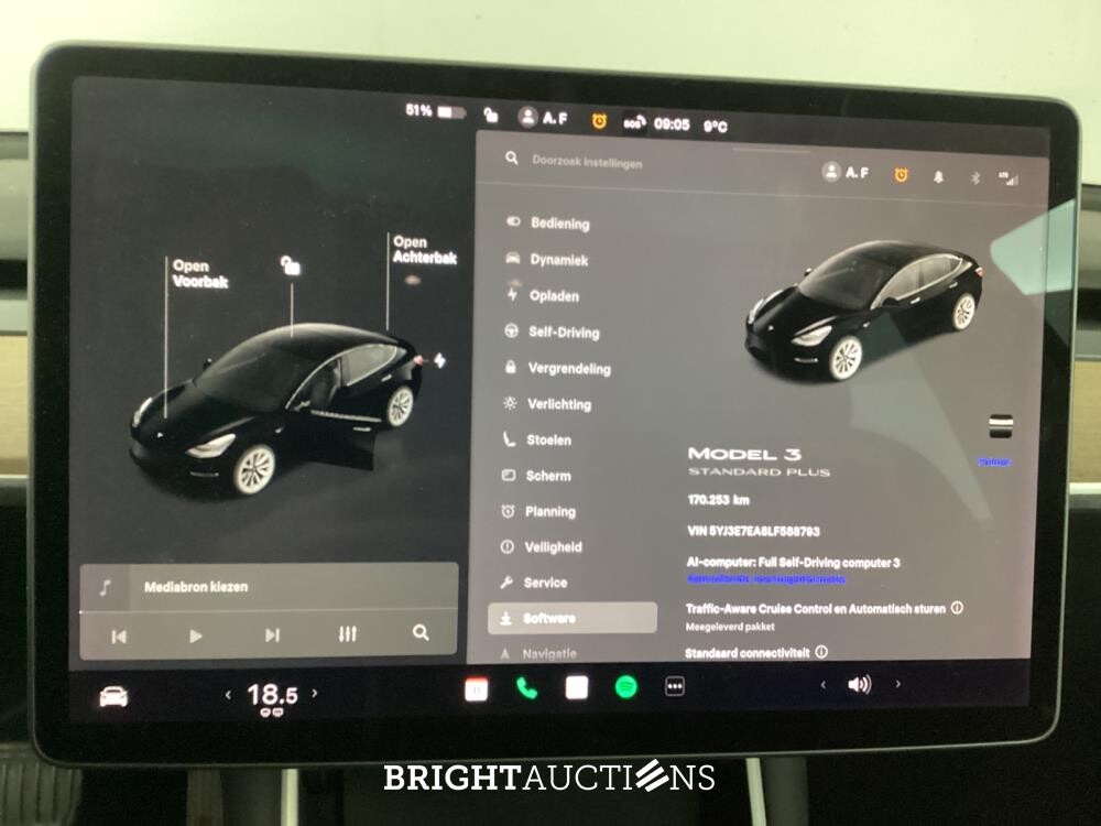 Tesla Model 3 Standard RWD Plus 60 kWh 238pk 2019 (Origineel-NL), G-998-TJ