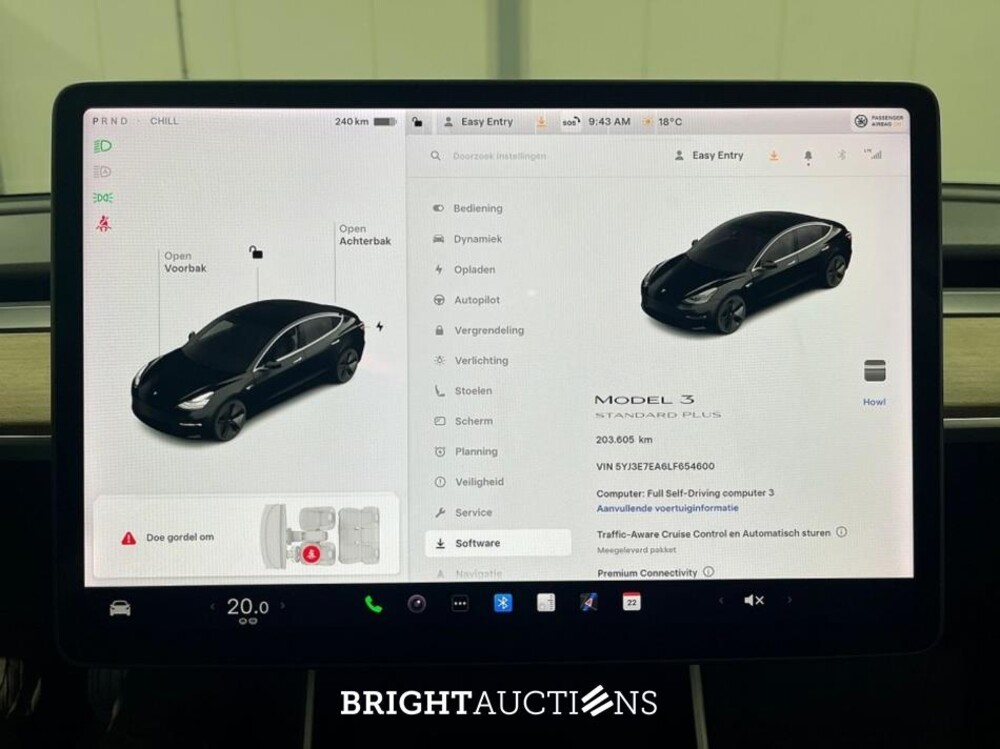 Tesla Model 3 Standard RWD Plus 60 kWh 238pk 2020 (Origineel-NL), H-529-JL