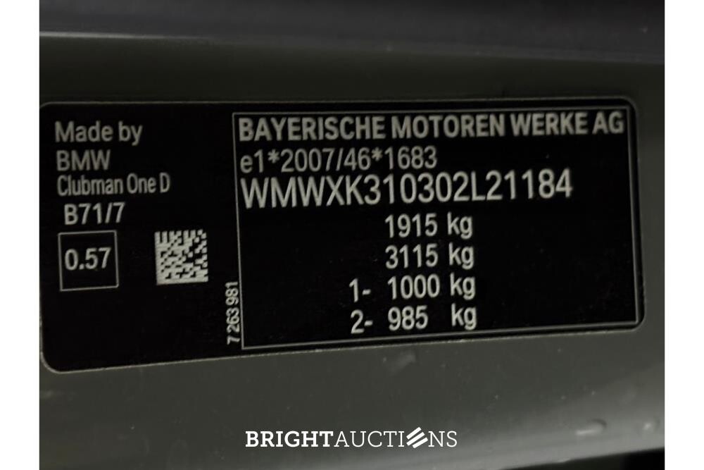 MINI Clubman One D Business Edition 1.5 115pk 2019 (Origineel-NL), ZP-702-J