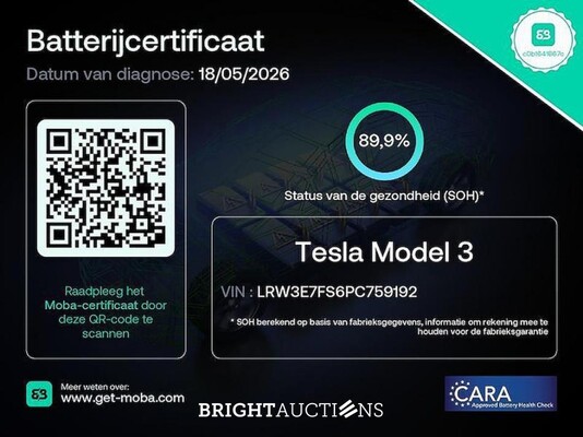 Tesla Model 3 Standard RWD Plus 60 kWh 238pk 2023 (Origineel-NL), S-225-TN