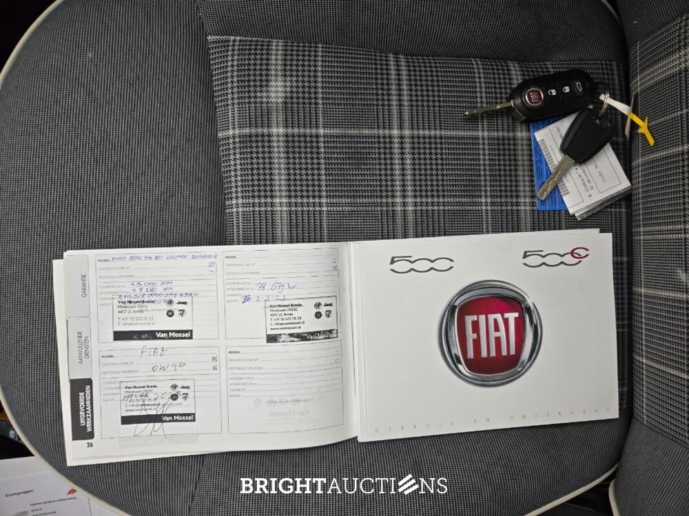 Fiat 500 C TwinAir Turbo Lounge 0.9 80pk 2018 (Origineel-NL), XB-401-S