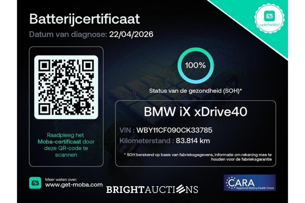 BMW iX xDrive40 Executive 77 kWh 326pk 2022 (Original-NL), P-510-KJ