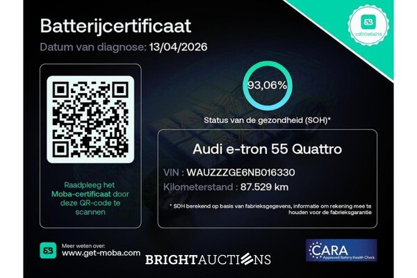 Audi e-tron 55 Advanced Edition Quattro 95 kWh 408pk 2021 (Original-NL), N-537-VD