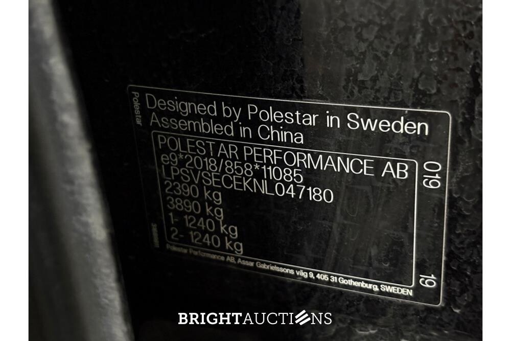 Polestar 2 Standard Range Single Motor 63 kWh 224pk 2021 (Origineel-NL), L-683-ZT