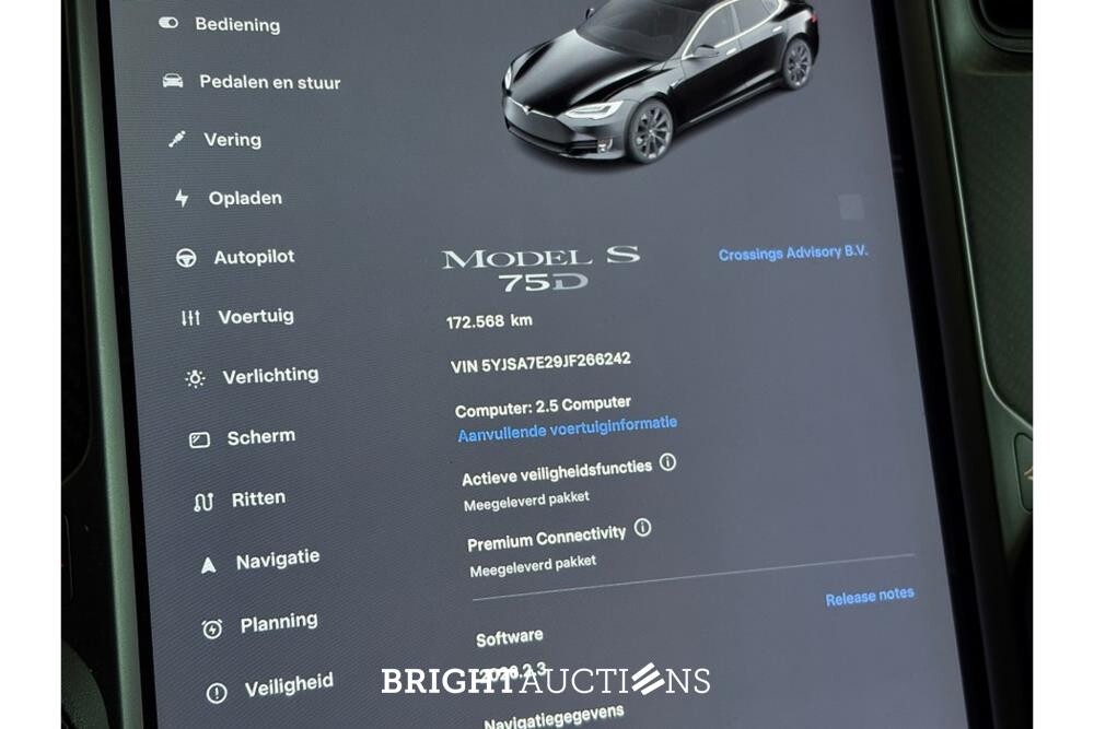 Tesla Model S 75D Base 333pk 2018 (Origineel-NL), TP-755-F