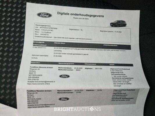 Ford Focus Wagon Hybrid ST-Line X 1.0 EcoBoost 125pk 2024 (Origineel-NL), Z-012-RD