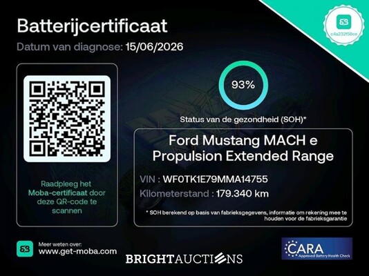 Ford Mustang Mach-E Extended RWD 98 kWh 286pk 2021 (Origineel-NL), L-965-HN