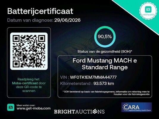 Ford Mustang Mach-E RWD 75 kWh 269pk 2021 (Origineel-NL), N-605-LN