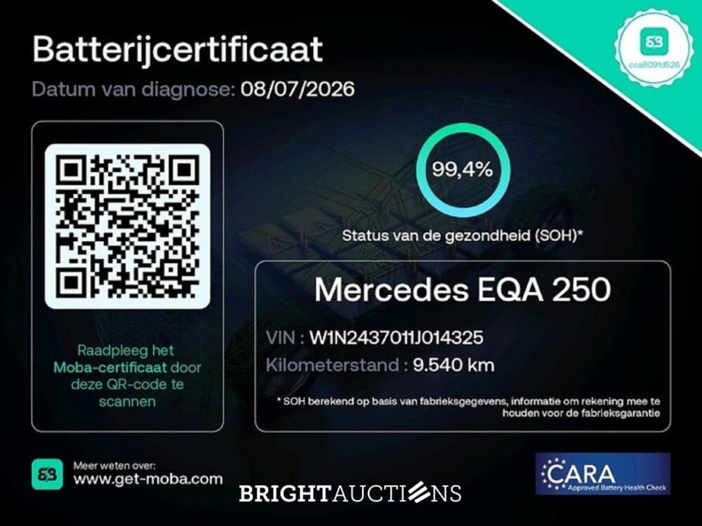 Mercedes-Benz EQA 25067 Business Solution AMG 67 kWh 190pk 2021 (Origineel-NL) EQA-Klasse, L-216-SF