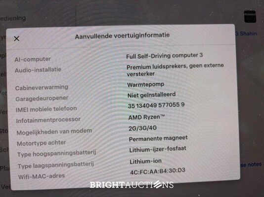 Tesla Model 3 Standard RWD Plus AMD Ryzen 60 kWh 238pk 2023 (Origineel-NL), S-631-SL