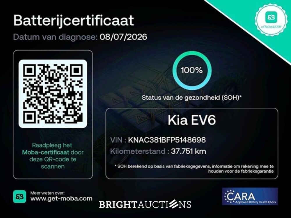 Kia EV6 Air 58 kWh 170pk 2023 (Origineel-NL), X-521-LP