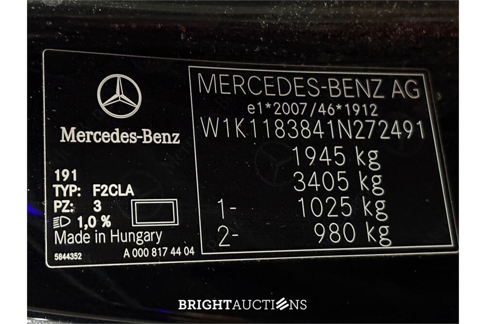 Mercedes-Benz CLA180 Business Solution AMG 136pk 2022 (Origineel-NL) CLA-Klasse, P-827-VV