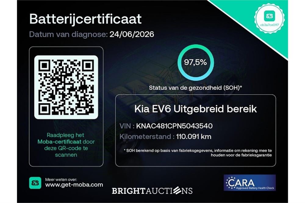 Kia EV6 GT-Line 77 AWD 4 kWh 2022 (Origineel-NL), P-013-RL