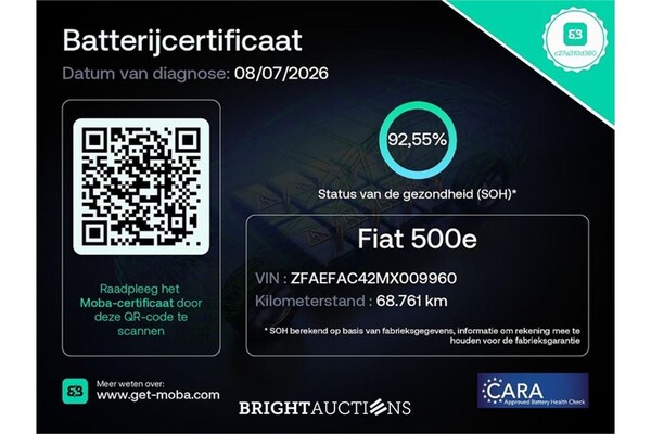 Fiat 500 Icon 42 kWh 2020 (Origineel-NL), K-320-KL