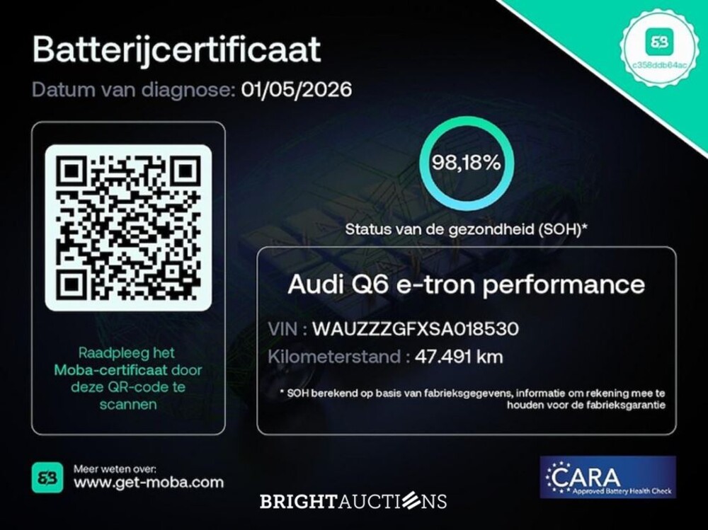 Audi Q6 e-tron Launch edition performance 100 kWh 306pk 2024 (Origineel-NL), GXG-54-R