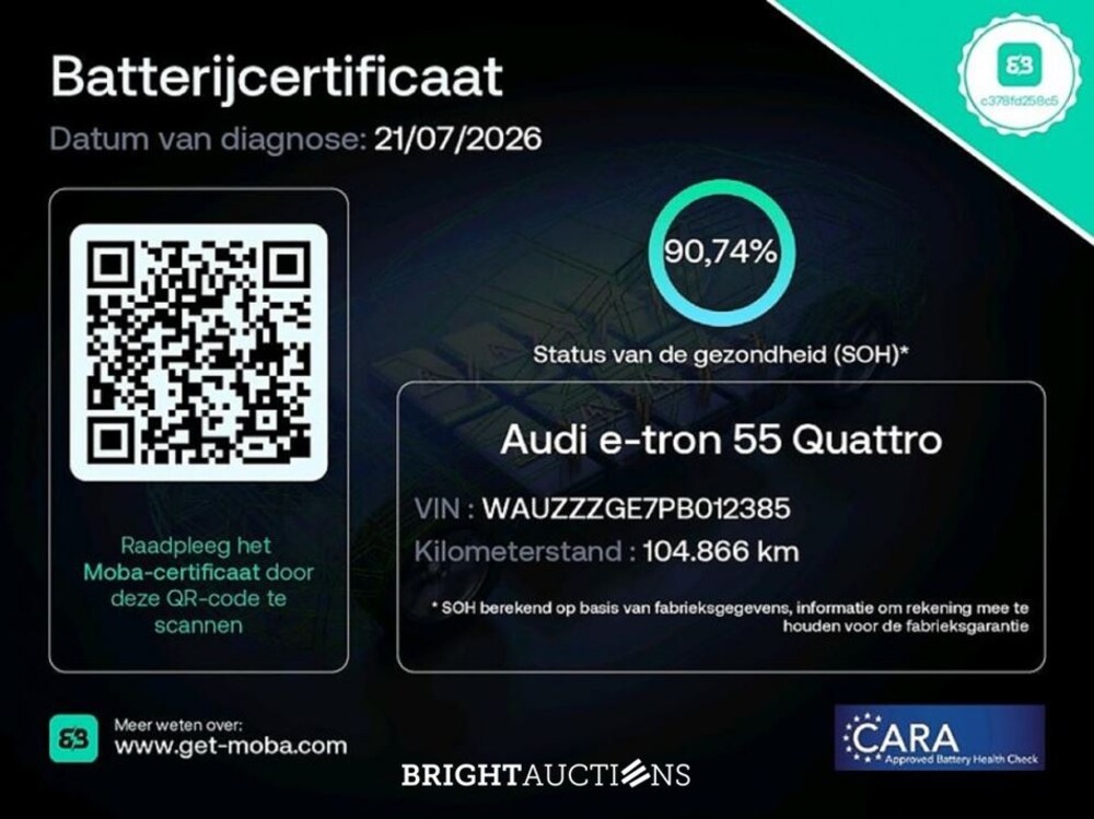 Audi e-tron 55 Advanced edition Quattro 95 kWh 408pk 2022 (Origineel-NL), R-906-VJ