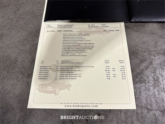 Bentley Continental GTC 6.0 W12 560pk 2012 (Origineel-NL), 47-TT-NB