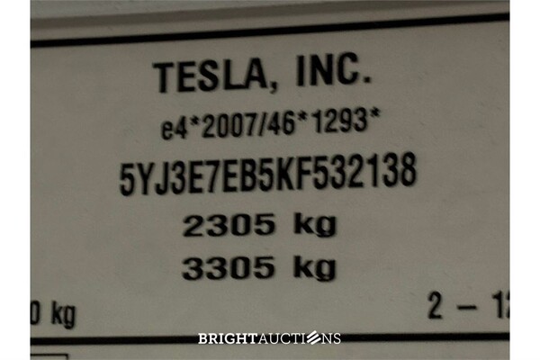 Tesla Model 3 Long Range AWD 75 kWh 2019 (Origineel-NL), G-315-PH