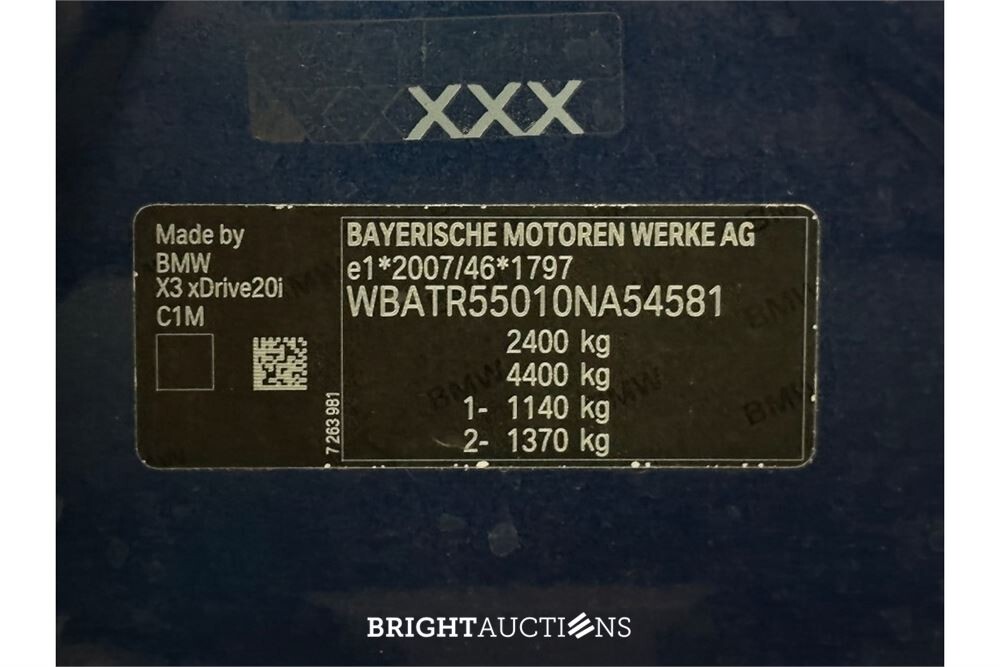 BMW X3 xDrive20i High Executive 183pk 2019, ZV-702-D