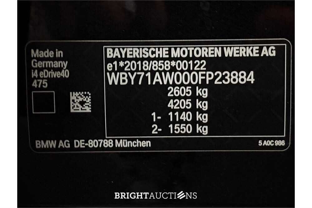 BMW i4 eDrive40 High Executive 84 kWh 2023 (Origineel-NL), S-049-BF