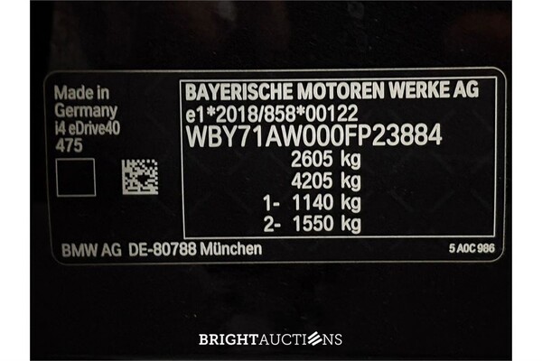 BMW i4 eDrive40 High Executive 84 kWh 2023 (Origineel-NL), S-049-BF