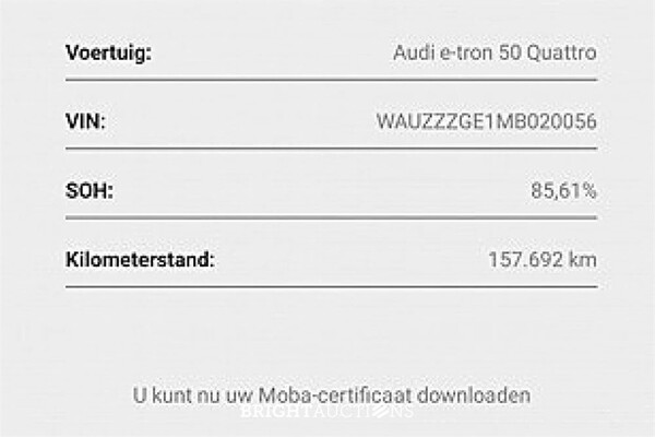 Audi e-tron 50 S edition Quattro 71 kWh 2020 (Origineel-NL), K-354-HT