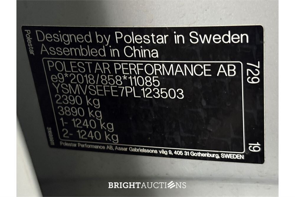 Polestar 2 Standard Range Single Motor 69 kWh 2022 (Origineel-NL), R-087-NR