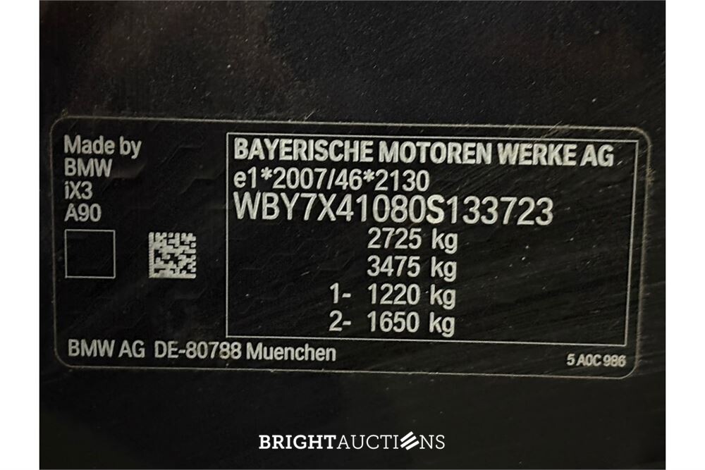 BMW iX3 High Executive 80 kWh 2021 (Origineel-NL), N-898-PT