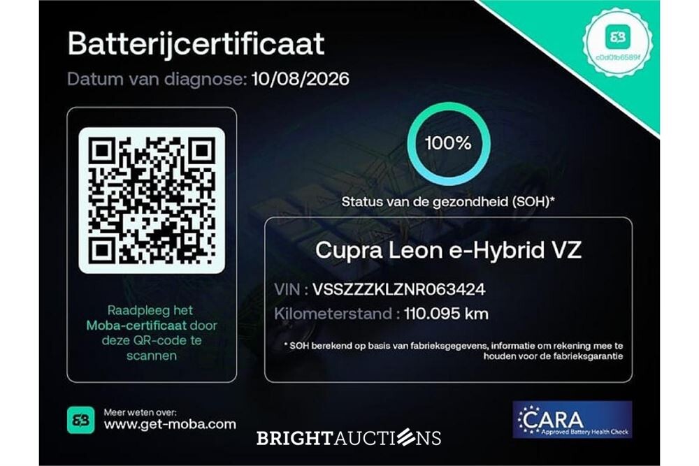 CUPRA Leon E-Hybrid VZ Business 1.4 258pk 2022 (Origineel-NL), P-519-TK