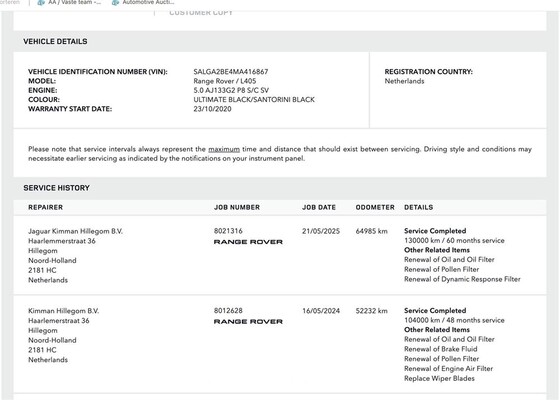 Land Rover Range Rover P565 SVAutobiography Dynamic Black 5.0 V8 566pk 2020, L-286-BT
