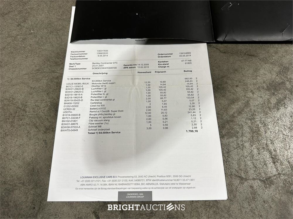 Bentley Continental GTC 6.0 W12 560 pk 2012 (Original-NL), 47-TT-NB