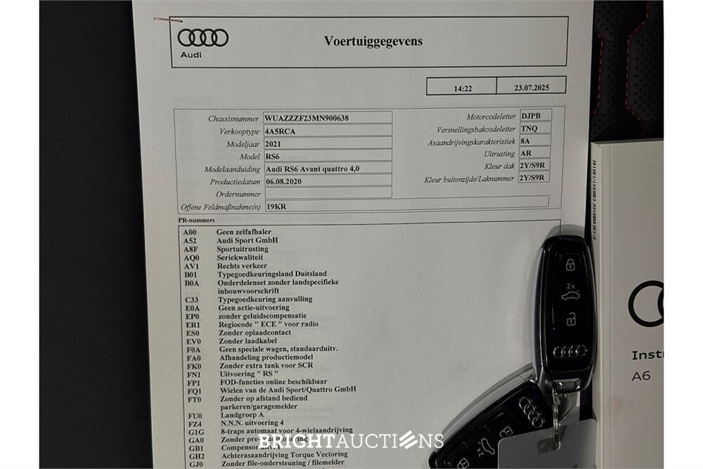 Audi A6 RS6 Avant RS 6 TFSI Quattro 599pk 2020, K-492-JD
