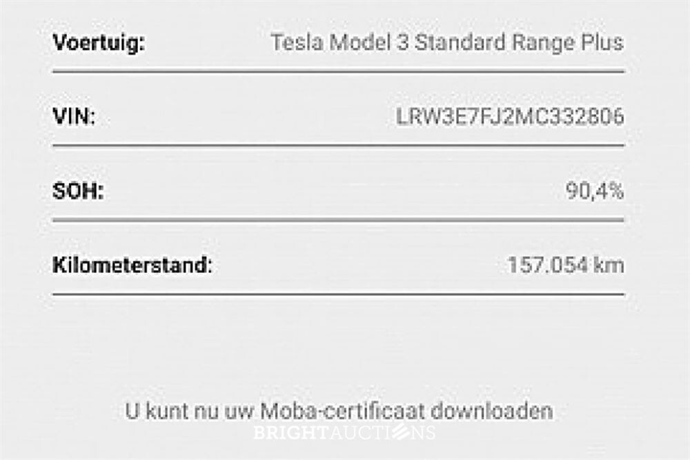 Tesla Model 3 Standard RWD Plus 60 kWh 2021 (Origineel-NL), N-422-DJ