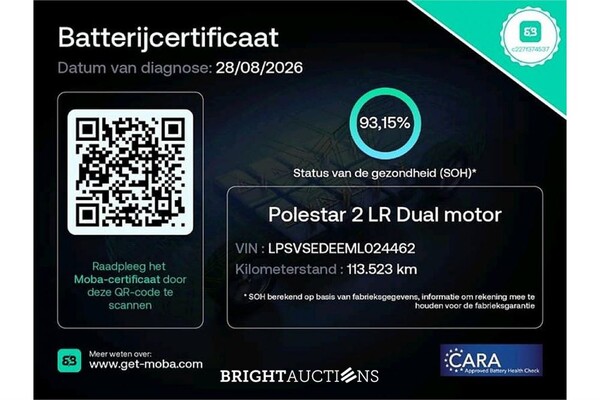 Polestar 2 Long Range Dual Motor Launch Edition 78 kWh 2021 (Origineel-NL), N-410-KR