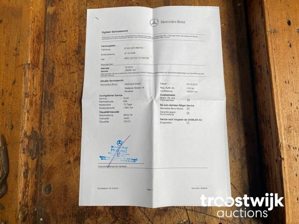 Mercedes-Benz R320 CDI Lang 4Matic Auto