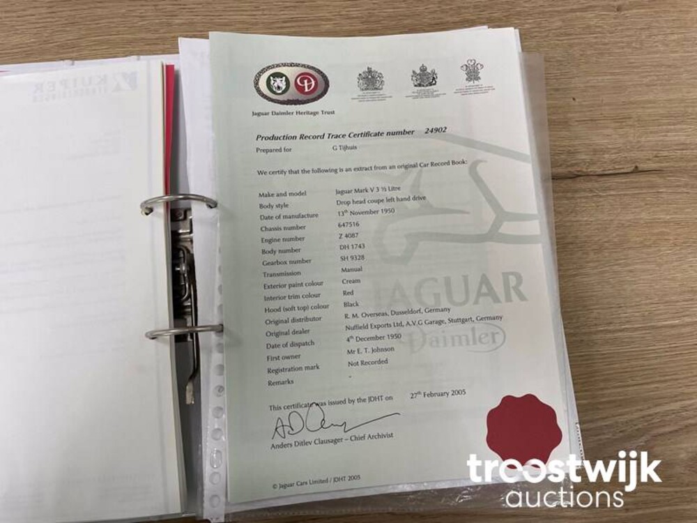 Jaguar Mark V MK5 DHC Car