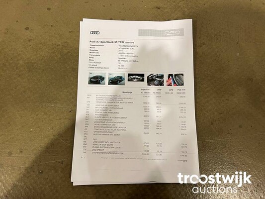 Audi A7 Sportback S-Line 55 TFSI Quattro Pro Line+ Auto