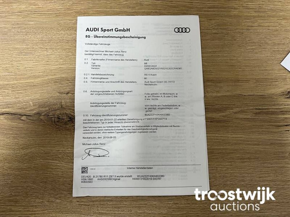 Audi RS4 2.9 V6 TFSI Quattro Car