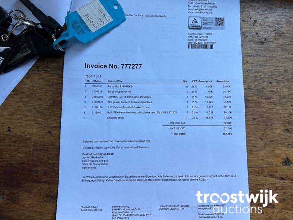 Audi TT MK1 1.8 5V Turbo quattro 200pk 1999, 81-DB-KR