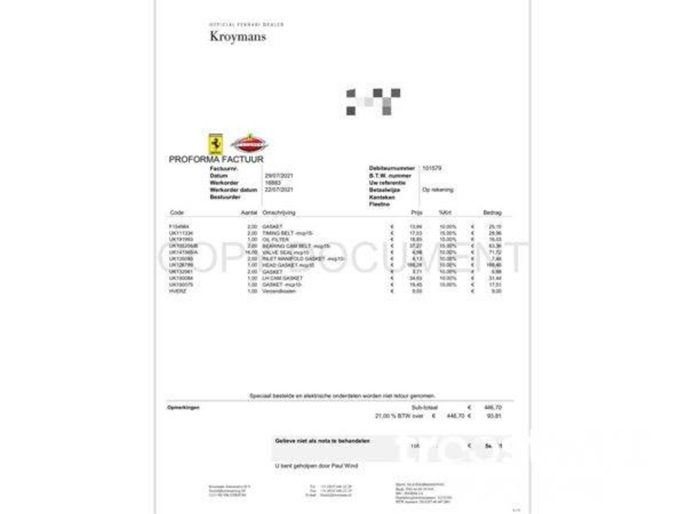 Ferrari 308 GTS Quattrovalvole Car